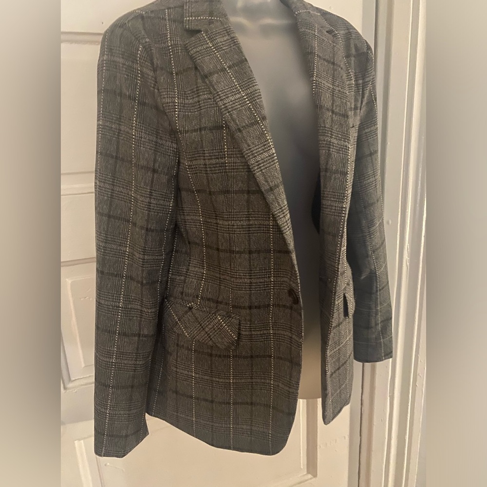 Gray plaid Blazer, sz M